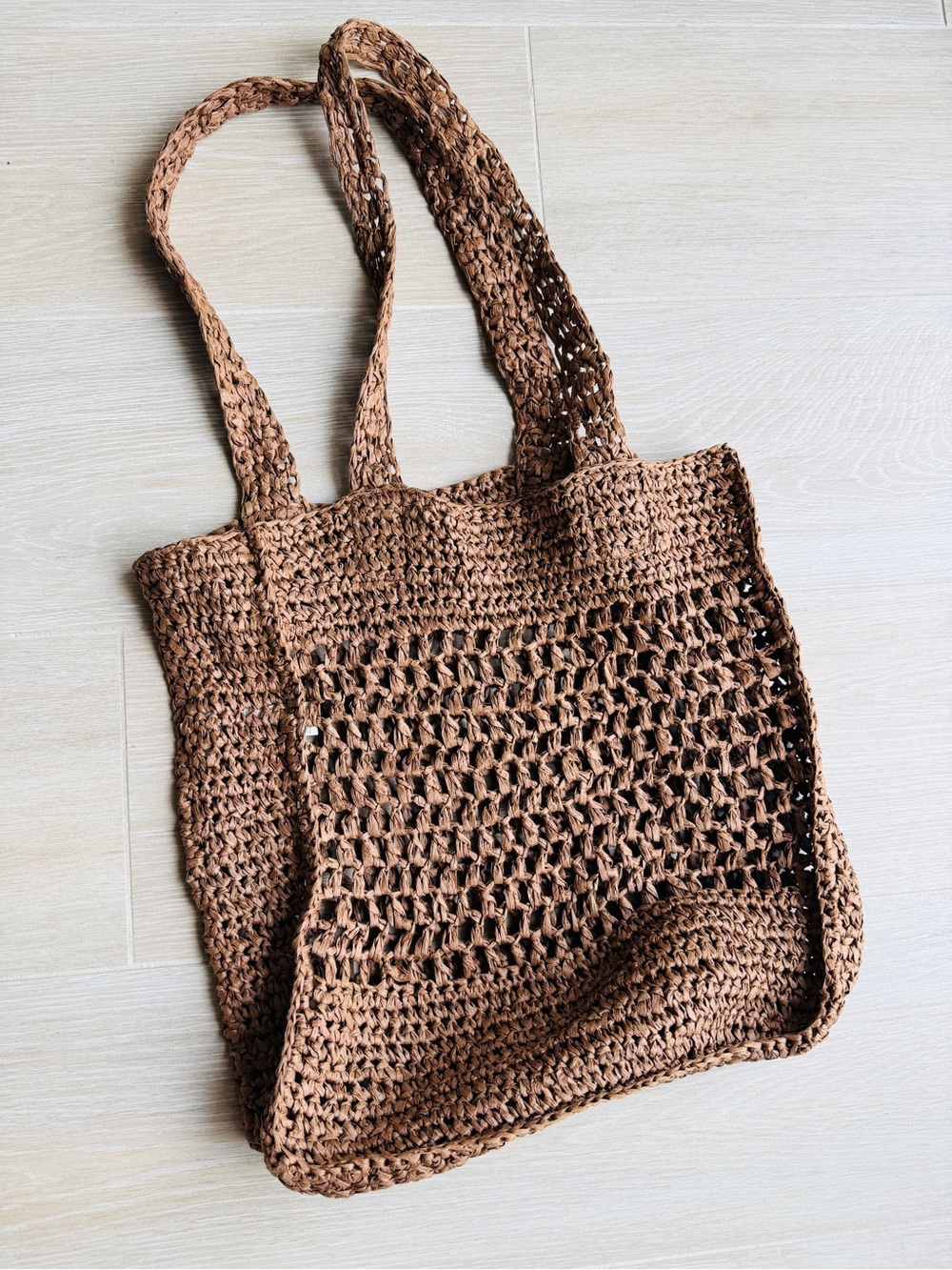 Old Navy Brown Crochet Shoulder Bag